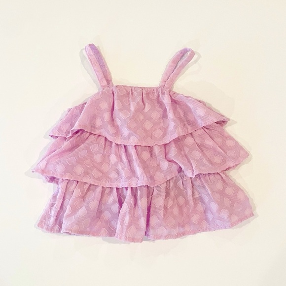 OshKosh 2T lilac tiered top - Picture 1 of 5